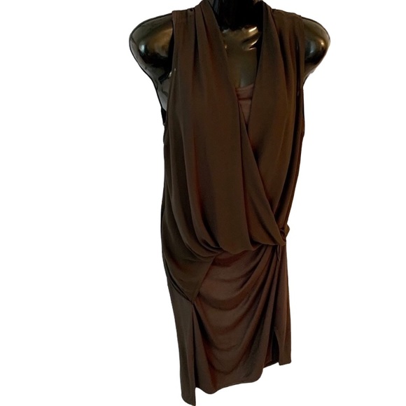 ALL Saints Sheath Black Dress Sleeveless Sz 4 - Picture 2 of 8